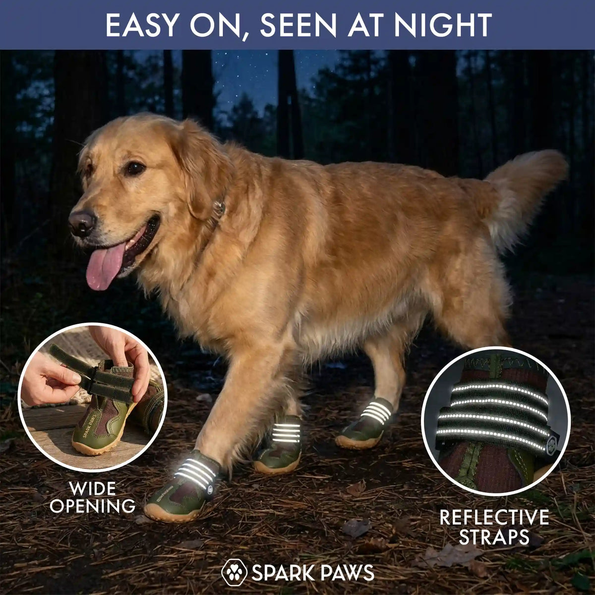 365 All-Season Dog Shoe 4PC Set - Green Brown