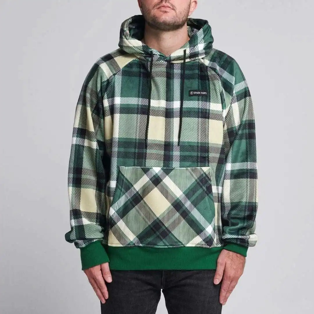 Green Plaid Human Hoodie